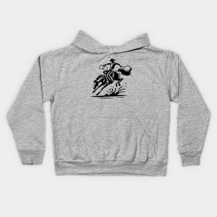 Rodeo Cowboy Riding Bronco Kids Hoodie